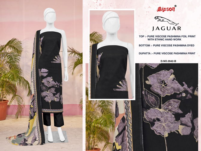 Jaguar 2941 By Bipson Viscose Pashmina Printed Dress Material Wholesale Shop In Surat